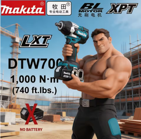 Heavy Equipment Battery - Makita DTW700 18V LXT borstelloze draadloze