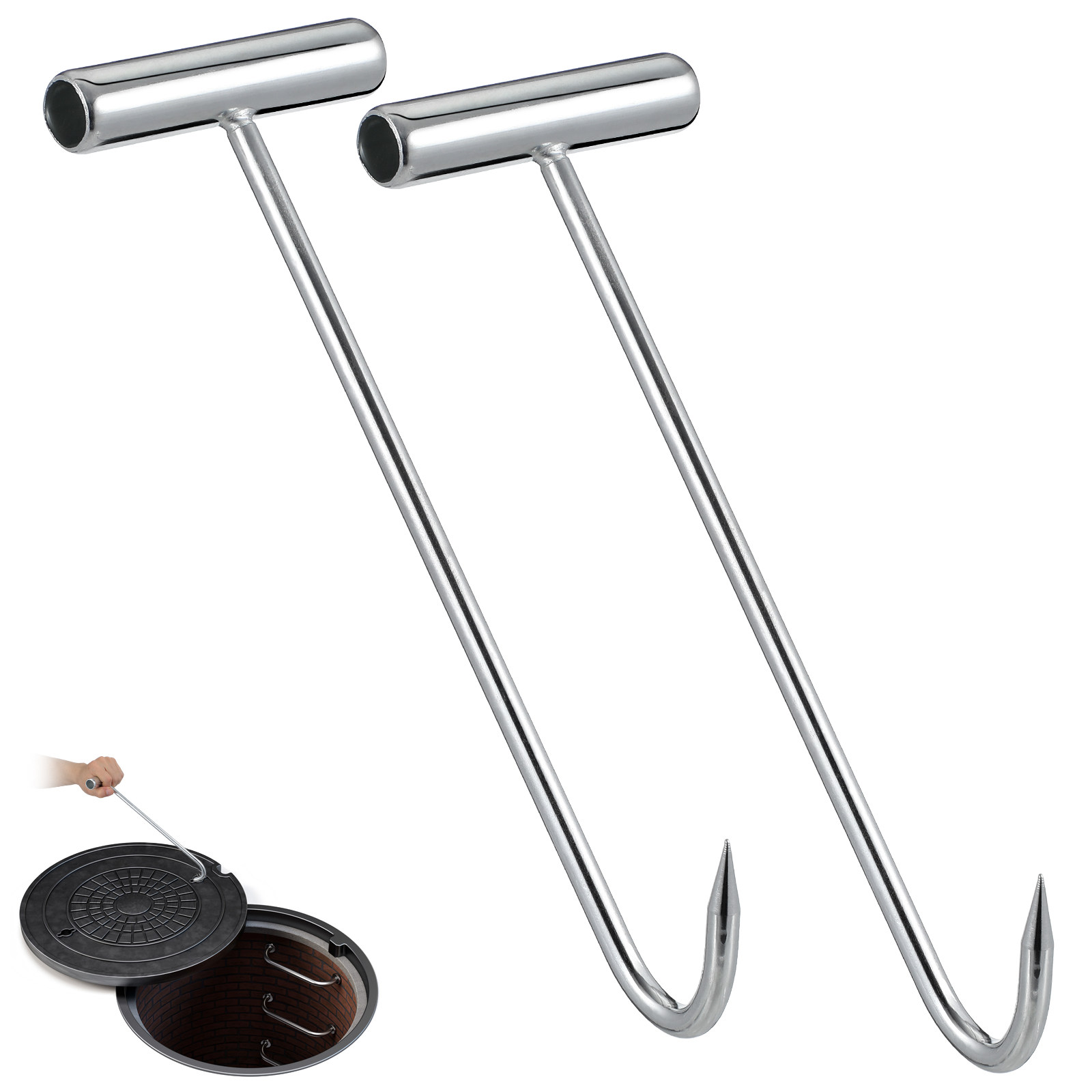 2 Stuks Putdekselhaken Putdeks - Manhole Cover Lifting recensie en prijs