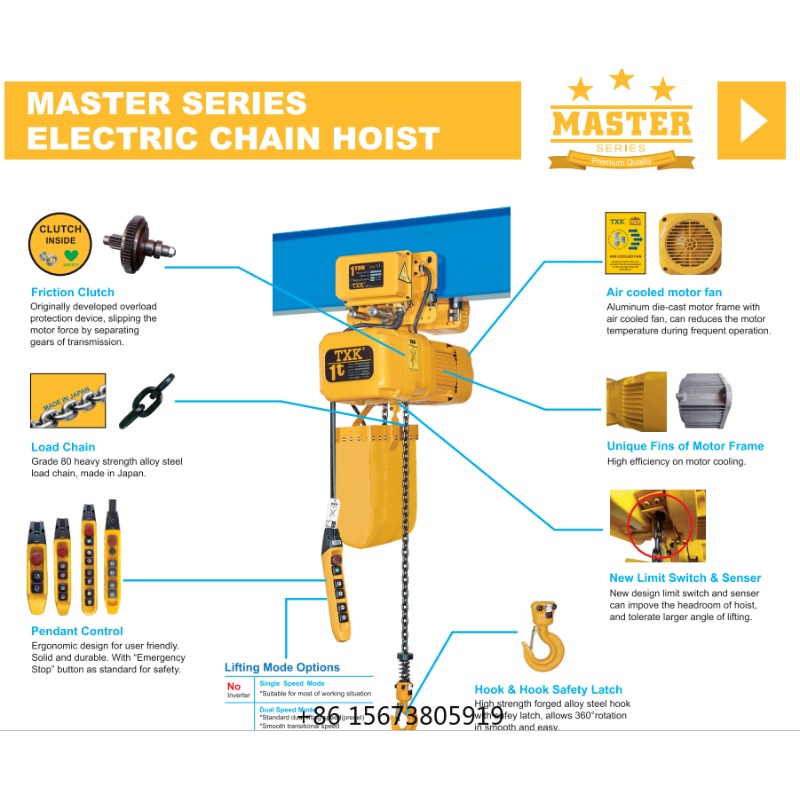 TXK 3 ton elektrische kettingt - Electric Chain Hoist recensie en prijs